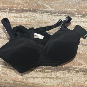 NWT Deesse Black Full-Coverage Bra with Molded Cups Size 44C